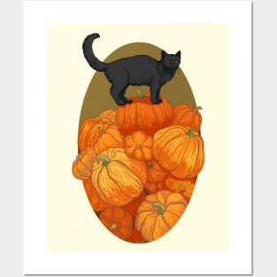Pumpkin Cat Posters and Art